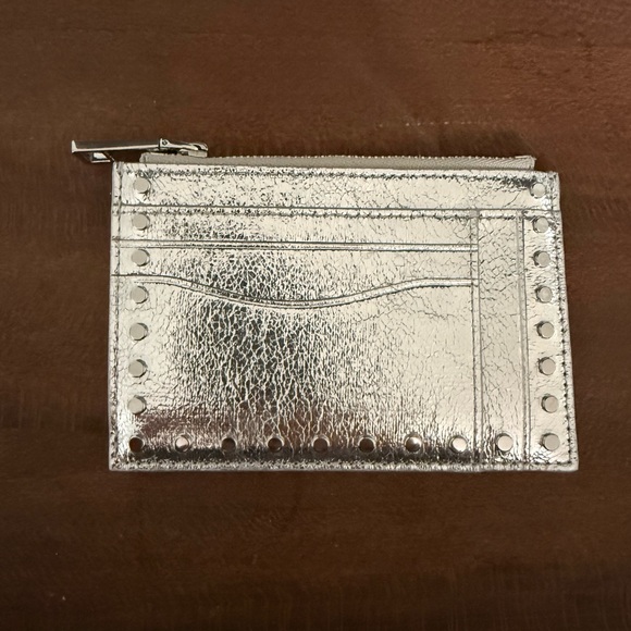 Rebecca Minkoff Jett Metallic Card Wallet - Picture 2 of 3